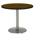 thumbnail image 1 of KFI Studios Mode 3' x Round' Dining Table, Walnut, Silver Base, 1 of 5