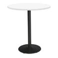 thumbnail image 1 of KFI Studios Mode 4' Round Bistro Table, Designer White, Black Base, 1 of 4