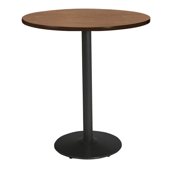 KFI Studios Mode 4' Round Bistro Table, River Cherry, Black Base