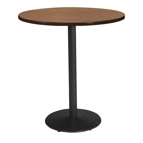 KFI Studios Mode 4' Round Bistro Table, River Cherry, Black Base