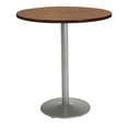 thumbnail image 1 of KFI Studios Mode 4' Round Bistro Table, River Cherry, Silver Base, 1 of 2