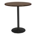 thumbnail image 1 of KFI Studios Mode 4' Round Bistro Table, Studio Teak, Black Base, 1 of 2