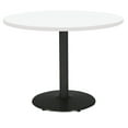 thumbnail image 1 of KFI Studios Mode 4' Round Counter Height Dining Table, Designer White, Black Base, 1 of 2