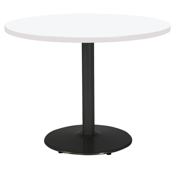 KFI Studios Mode 4' Round Counter Height Dining Table, Designer White, Black Base
