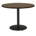 thumbnail image 1 of KFI Studios Mode 4' Round Dining Table, Studio Teak, Black Base, 1 of 2
