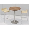thumbnail image 1 of KFI Studios Mode Round 2.5' Bistro Table Set, River Cherry, 2 Natural Jive Barstools, 1 of 1