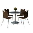 thumbnail image 1 of KFI Studios Mode Round 3.5' Dining Table Set, Graphite Nebula, 4 Espresso Jive Chairs, 1 of 2