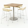 thumbnail image 1 of KFI Studios Mode Square 3' Bistro Table Set, River Cherry, 4 Natural Jive Barstools, 1 of 1