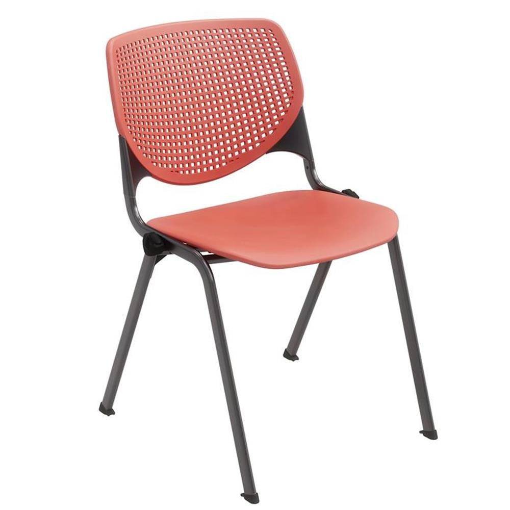 KFI Studios Plastic Metal KOOL Stack Chair - Coral - Walmart.com