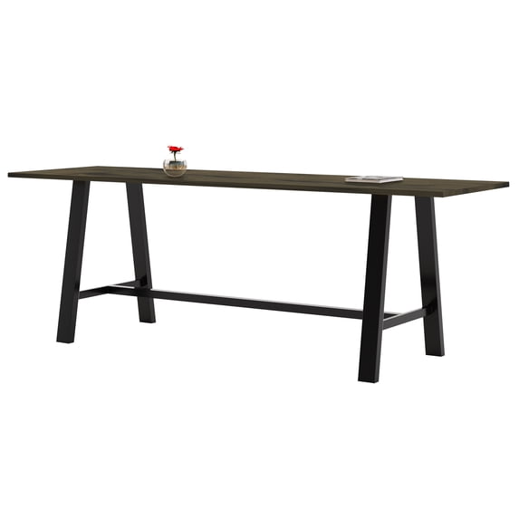 KFI Studios Urban Loft 10' x 3' Bar Table, Solid Wood Barnwood Top
