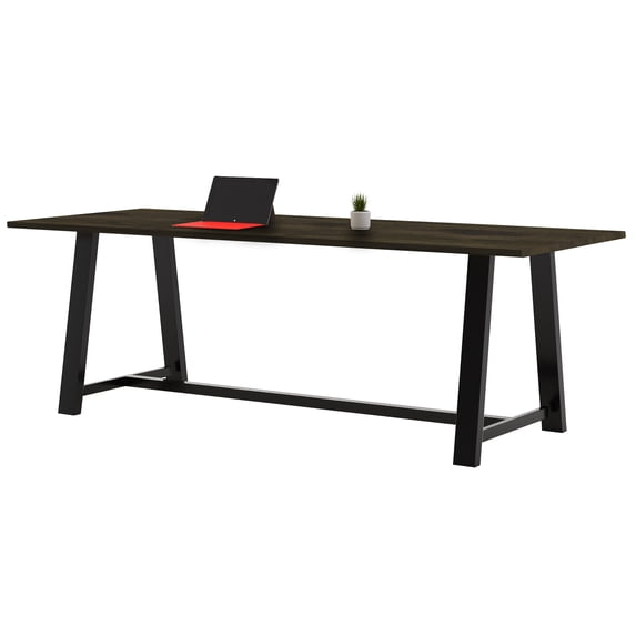 KFI Studios Urban Loft 10' x 3' Bistro Table, Solid Wood Espresso Top