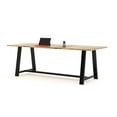 thumbnail image 1 of KFI Studios Urban Loft 10' x 3' Bistro Table, Solid Wood Natural Top, 1 of 7