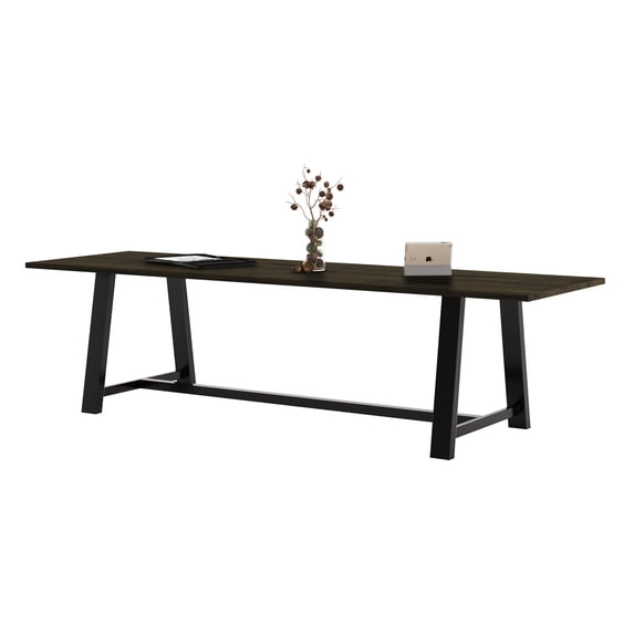 KFI Studios Urban Loft 10' x 3' Dining Table, Solid Wood Espresso Top