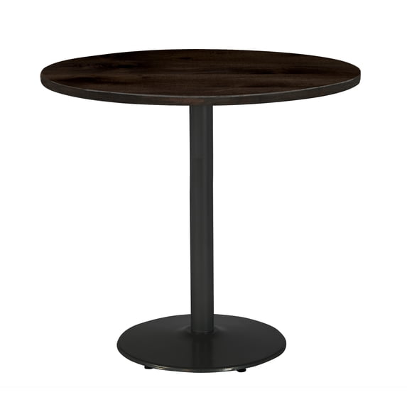 KFI Studios Urban Loft 2.5' Round Bistro Table, Espresso, Black Base