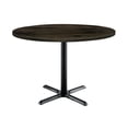 thumbnail image 1 of KFI Studios Urban Loft 2.5' Round Dining Table, Barnwood, Black X Base, 1 of 6