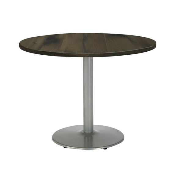 KFI Studios Urban Loft 2.5' Round Dining Table, Barnwood, Silver Base