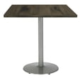 thumbnail image 1 of KFI Studios Urban Loft 2.5' Square Bistro Table, Barnwood, Silver Base, 1 of 4