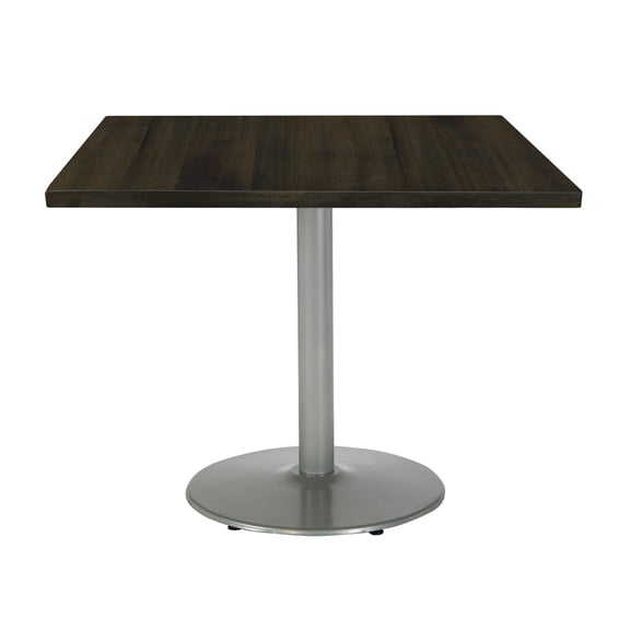 KFI Studios Urban Loft 2.5' Square Dining Table, Espresso, Silver Base