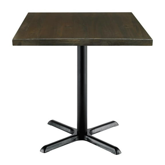 KFI Studios Urban Loft 2.5' Square Dining Table, Espresso, X Base