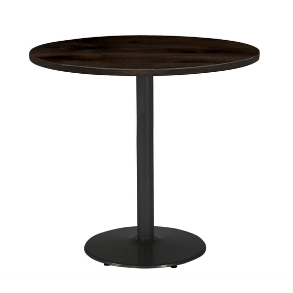 KFI Studios Urban Loft 3.5' Round Bistro Table, Espresso, Black Base