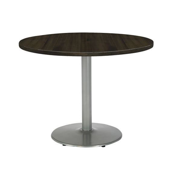 KFI Studios Urban Loft 3.5' Round Dining Table, Espresso, Silver Base