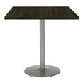 thumbnail image 1 of KFI Studios Urban Loft 3.5' Square Bistro Table, Espresso, Silver Base, 1 of 4