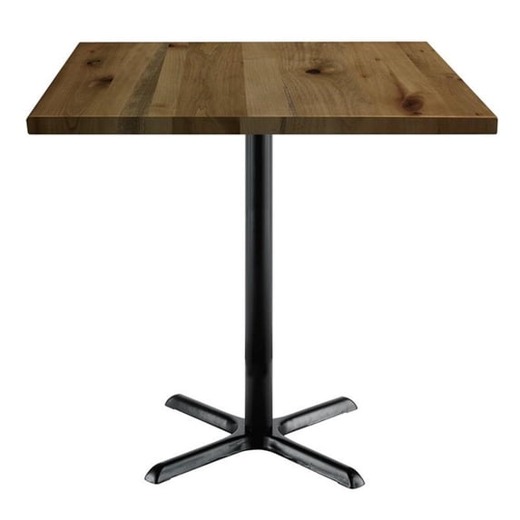 KFI Studios Urban Loft 3.5' Square Bistro Table, Natural, X Base