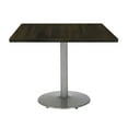 thumbnail image 1 of KFI Studios Urban Loft 3.5' Square Dining Table, Espresso, Silver Base, 1 of 4