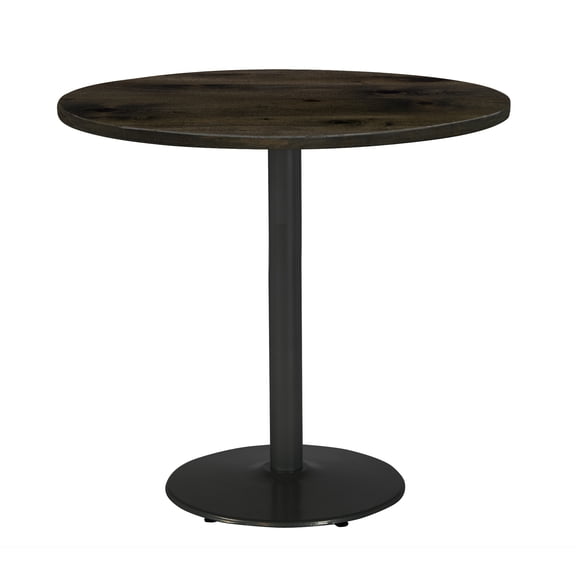 KFI Studios Urban Loft 3' Round Bistro Table, Barnwood, Black Base