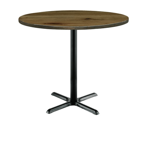 KFI Studios Urban Loft 3' Round Bistro Table, Natural, Black X Base