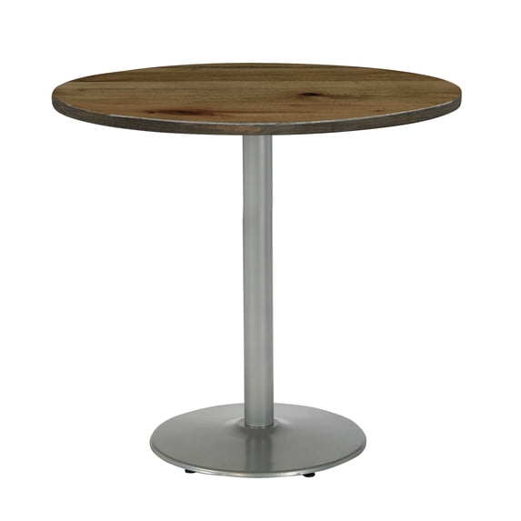 KFI Studios Urban Loft 3' Round Bistro Table, Natural, Silver Base
