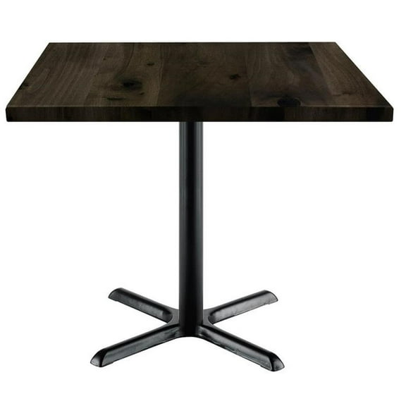 KFI Studios Urban Loft 3' Square Dining Table, Barnwood, X Base