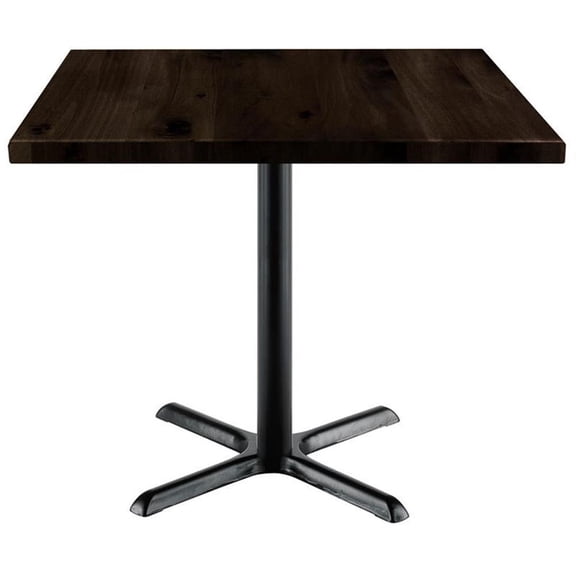 KFI Studios Urban Loft 3' Square Dining Table, Espresso, X Base