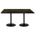 thumbnail image 1 of KFI Studios Urban Loft 6' x 2.5' Dining Table, Barnwood, Black Base, 1 of 6