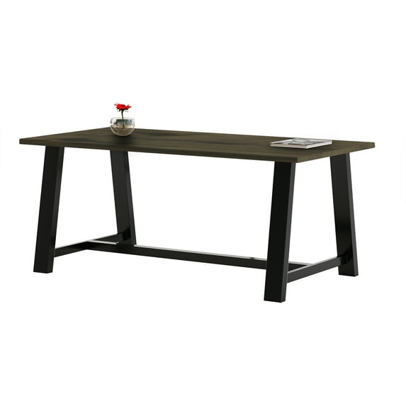 KFI Studios Urban Loft 6' x 3' Bistro Table, Solid Wood Barnwood Top