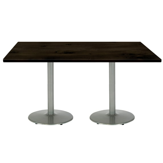 KFI Studios Urban Loft 6' x 3' Dining Table, Espresso, Silver Base