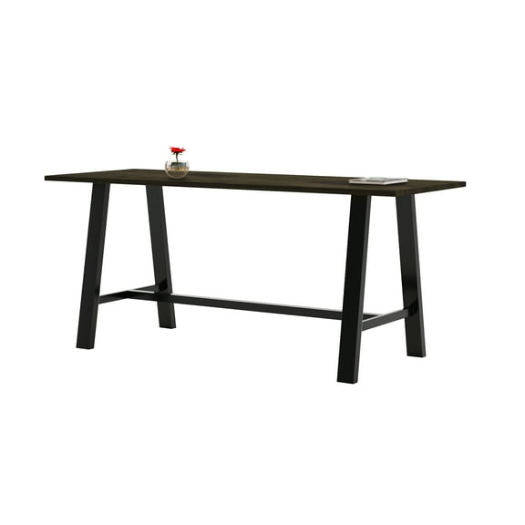 KFI Studios Urban Loft 7' x 3.5' Bar Table, Solid Wood Espresso Top