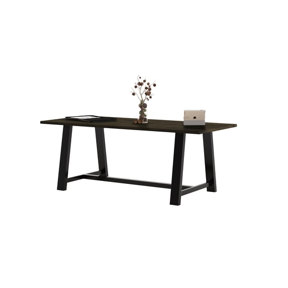 KFI Studios Urban Loft 7' x 3.5' Dining Table, Solid Wood Espresso Top