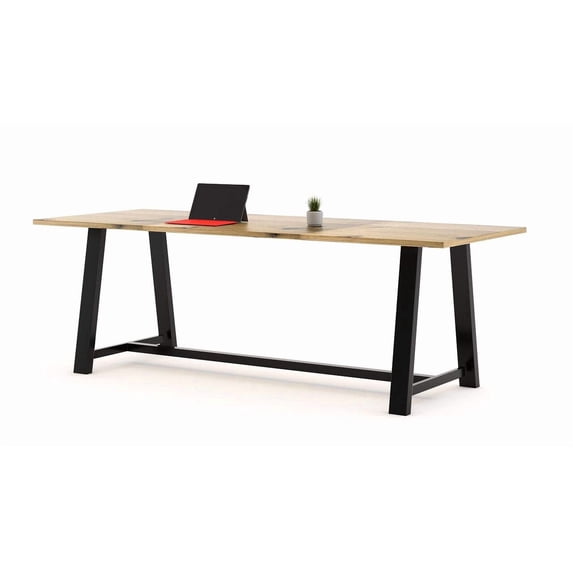 KFI Studios Urban Loft 7' x 3' Bar Table, Solid Wood Natural Top