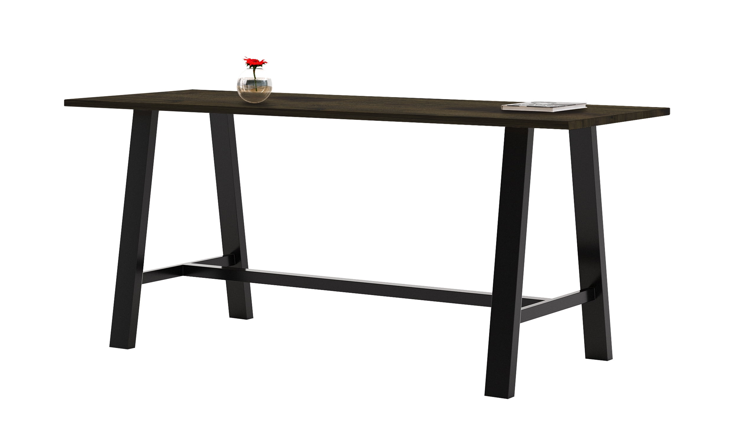 Espresso Reclaimed Wood Bar Height Conference Table