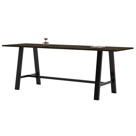 KFI Studios Urban Loft 8' x 3' Bar Table, Solid Wood Espresso Top