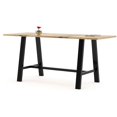 thumbnail image 1 of KFI Studios Urban Loft 8' x 3' Bar Table, Solid Wood Natural Top, 1 of 6