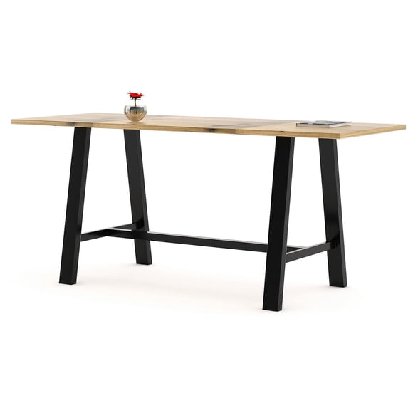 KFI Studios Urban Loft 8' x 3' Bar Table, Solid Wood Natural Top