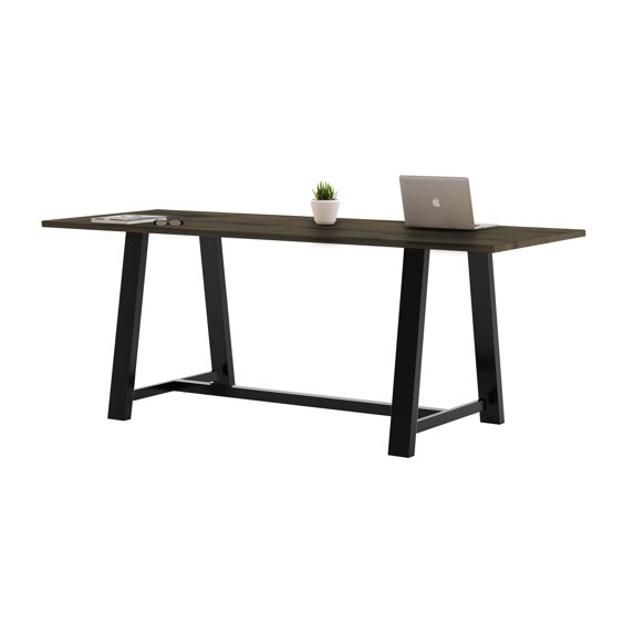 KFI Studios Urban Loft 8' x 3' Bistro Table, Solid Wood Barnwood Top