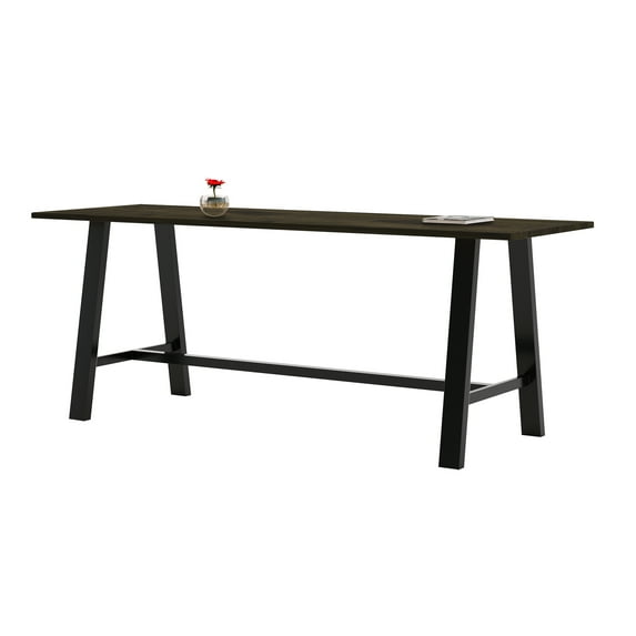 KFI Studios Urban Loft 9' x 3.5' Bar Table, Solid Wood Espresso Top