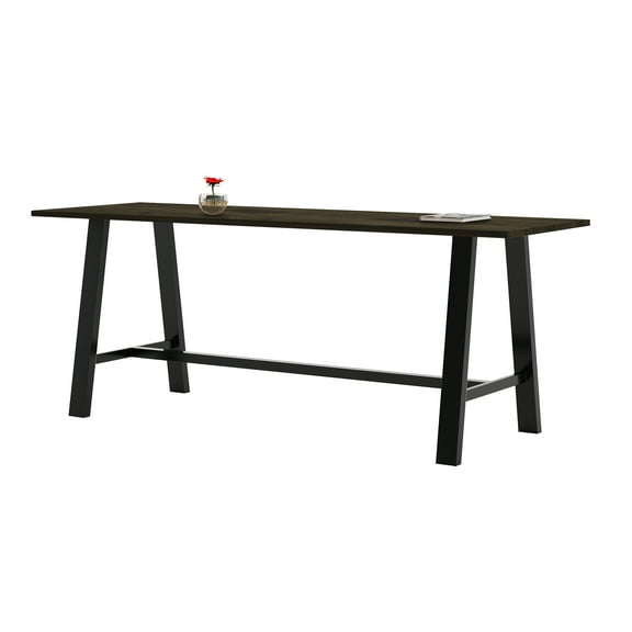 KFI Studios Urban Loft 9' x 3.5' Bar Table, Solid Wood Espresso Top