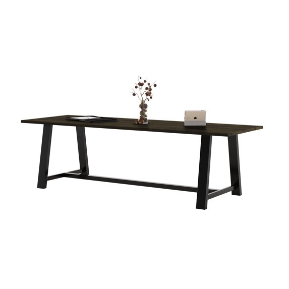 KFI Studios Urban Loft 9' x 3.5' Dining Table, Solid Wood Espresso Top