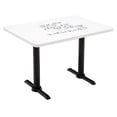 thumbnail image 1 of KFI Studios Whiteboard 2.5' x 4' Bistro Table, Black T-Leg Base, White, 1 of 3