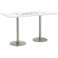 thumbnail image 1 of KFI Studios Whiteboard 2.5' x 6' Bistro Table, Silver Base, White, 1 of 3