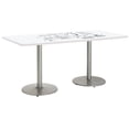 thumbnail image 1 of KFI Studios Whiteboard 3.5' x 7' Dining Table, Silver Base, White, 1 of 2